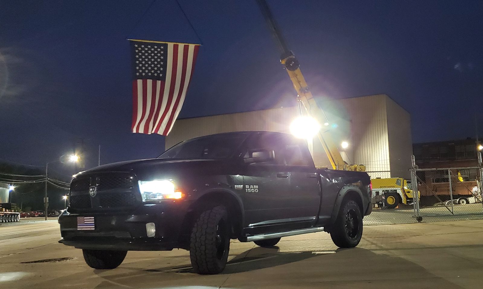 Truck with American Flag